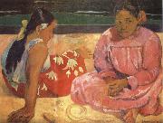Two Women on the Beach Paul Gauguin